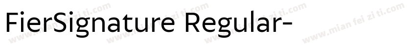 FierSignature Regular字体转换